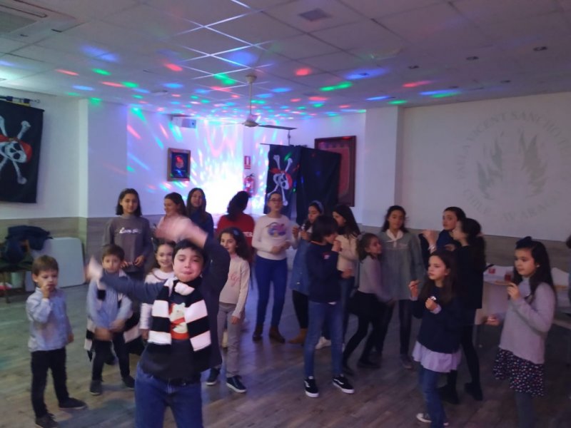 Merienda y disco light Infantiles